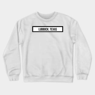 Lubbock Black Crewneck Sweatshirt